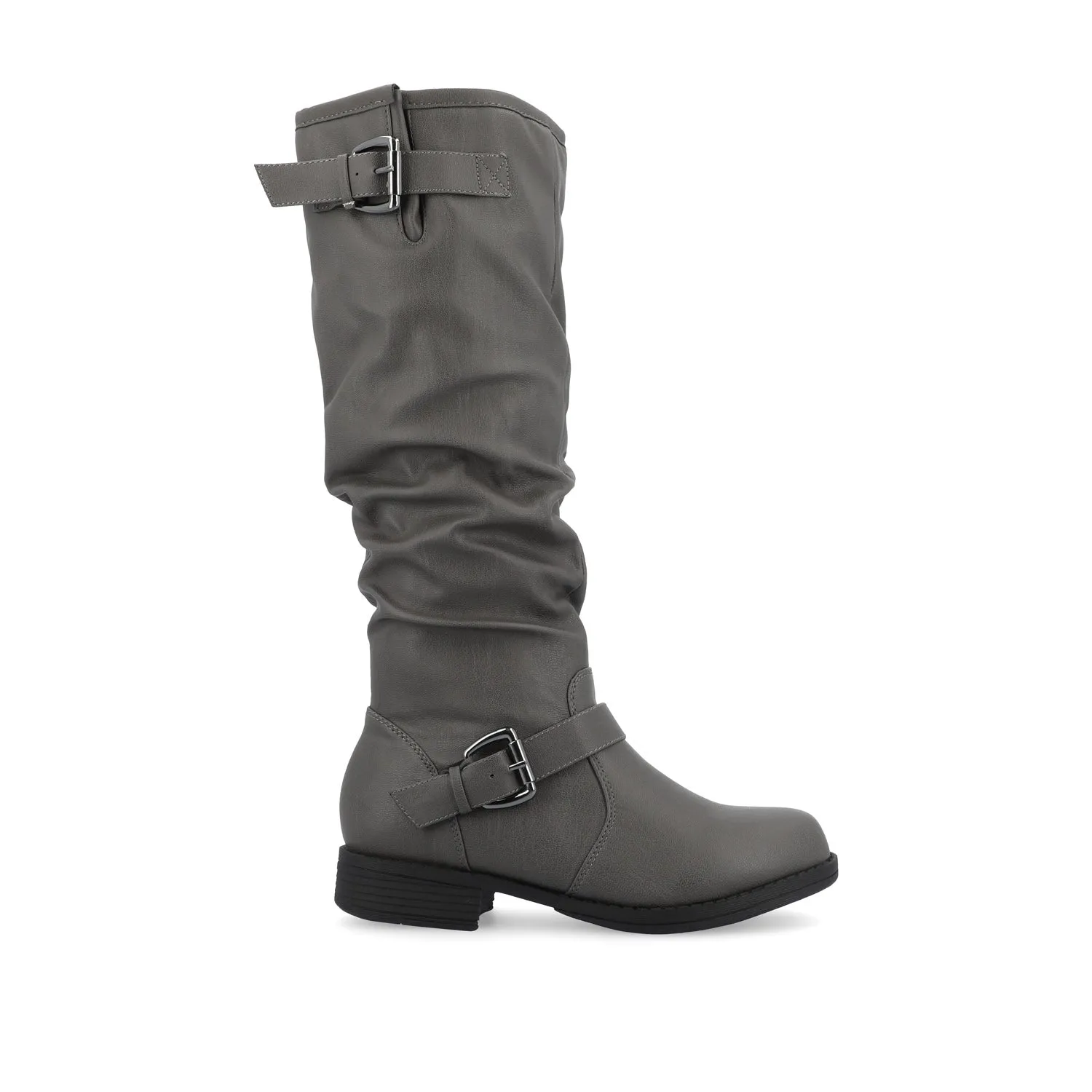STORMY RIDING BOOTS IN FAUX LEATHER grunge touch