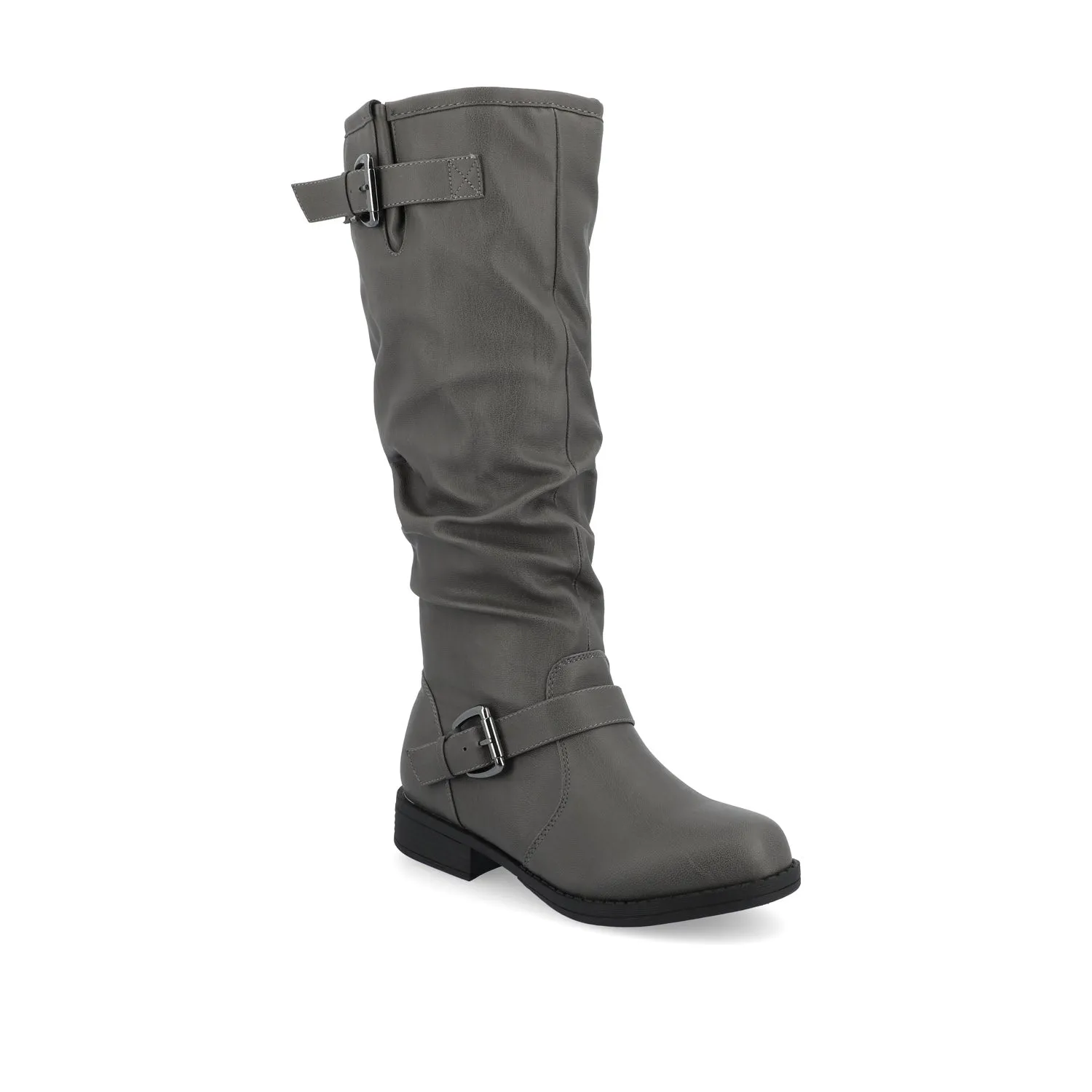 STORMY RIDING BOOTS IN FAUX LEATHER grunge touch