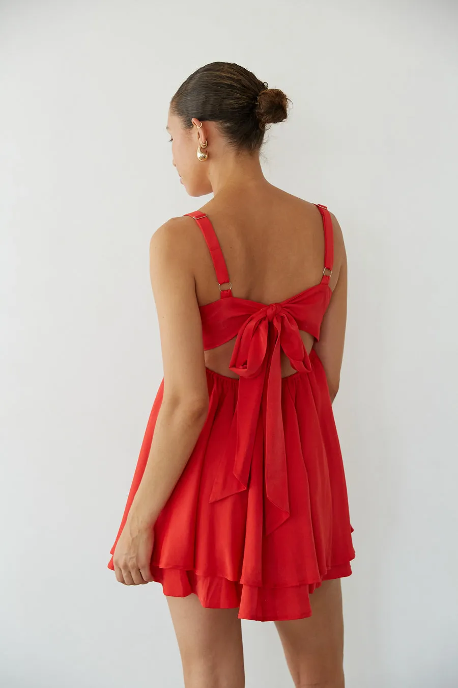 Suki Twist Babydoll Mini Dress romance mind