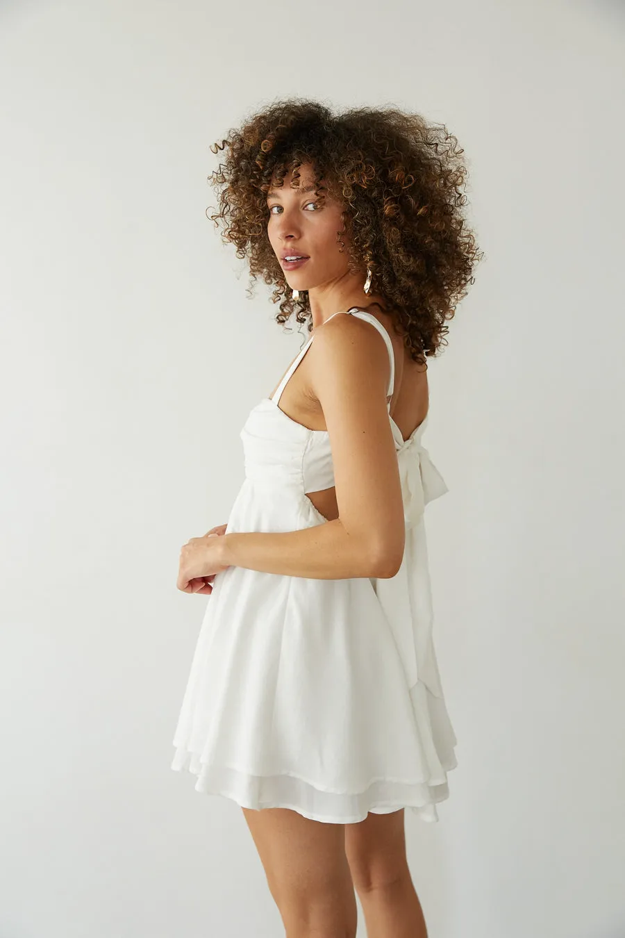 Suki Twist Babydoll Mini Dress romance mind