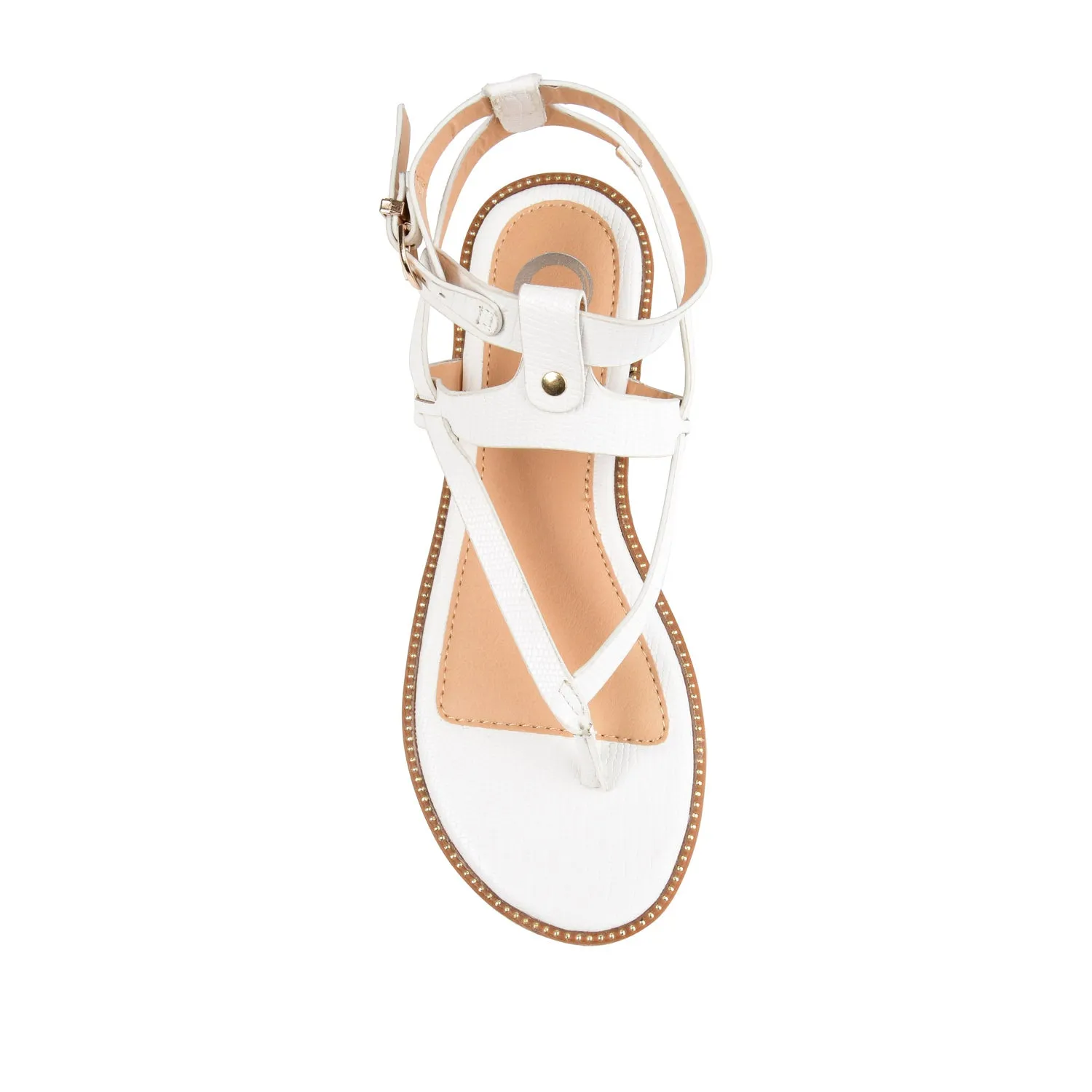 TANGIE MULTI STRAP SANDALS IN FAUX LEATHER laid back