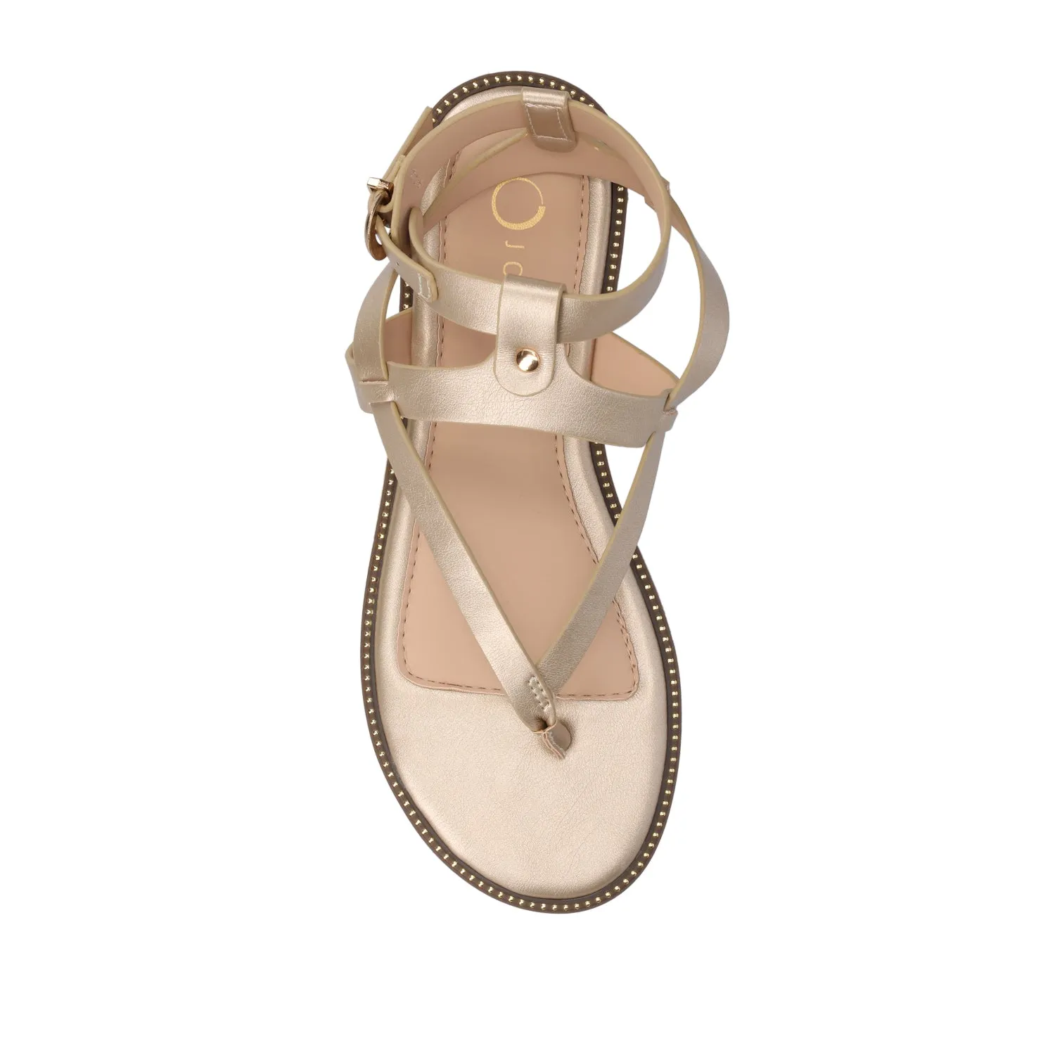 TANGIE MULTI STRAP SANDALS IN FAUX LEATHER laid back