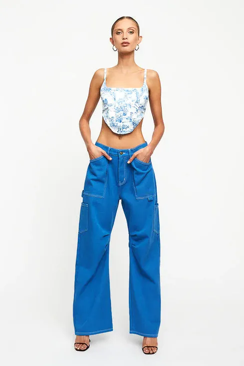 Tanis Corset in Blue Porcelain photo skin