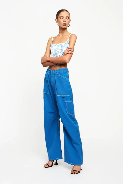 Tanis Corset in Blue Porcelain photo skin