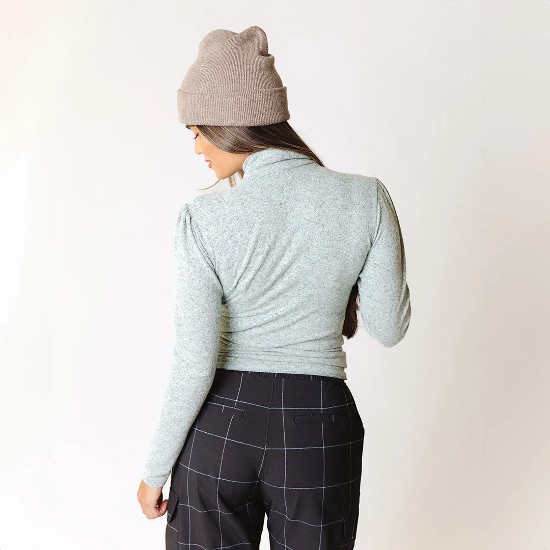 Tatum Turtleneck, Mint college soft