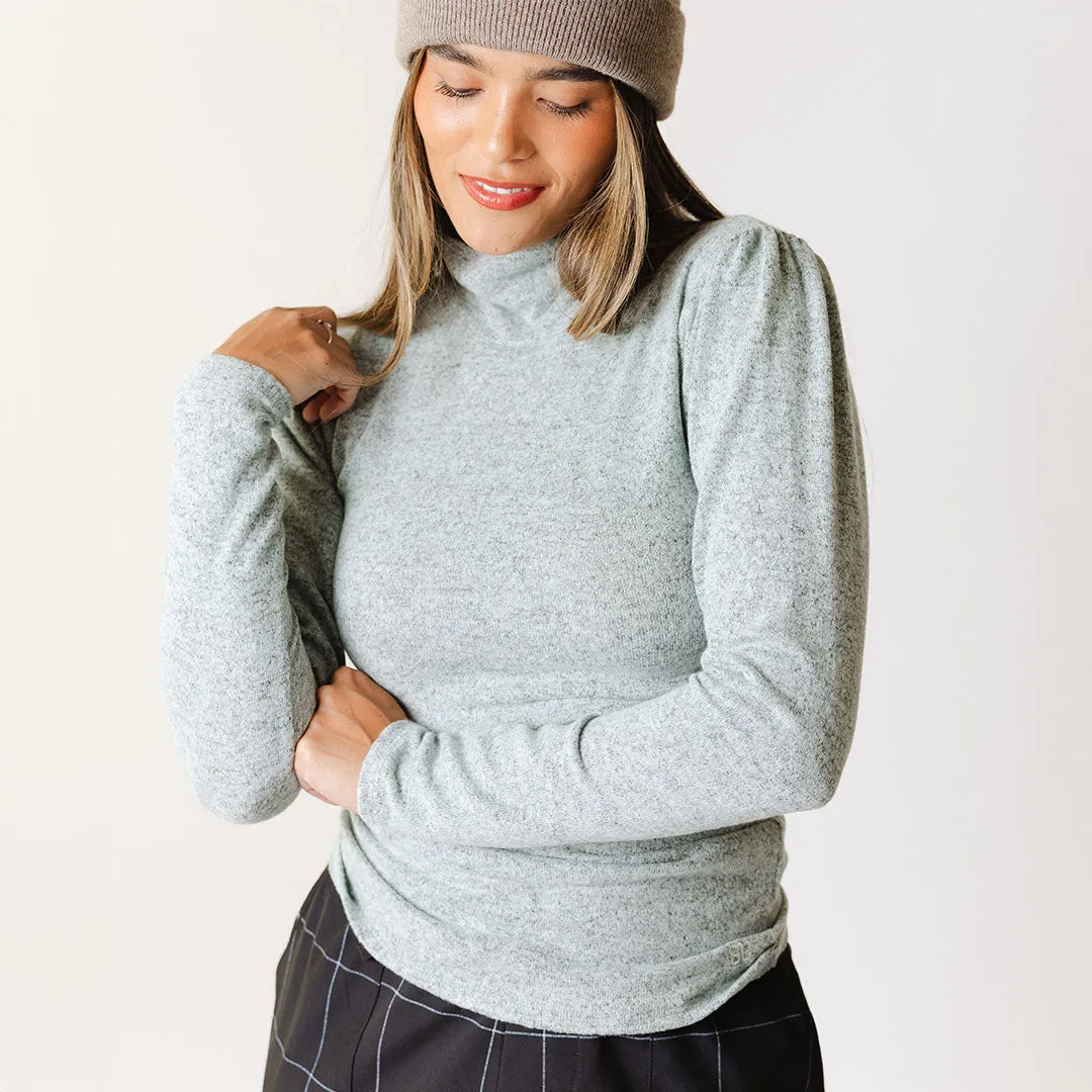 Tatum Turtleneck, Mint college soft