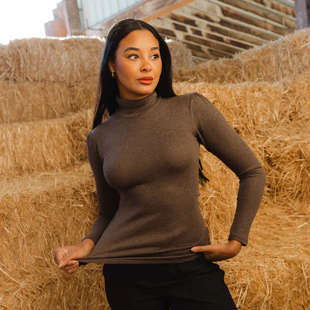 Tatum Turtleneck, Olive basic neat