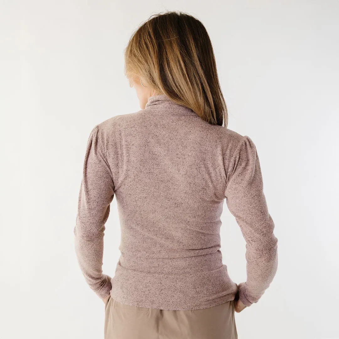 Tatum Turtleneck, Pink grey mood