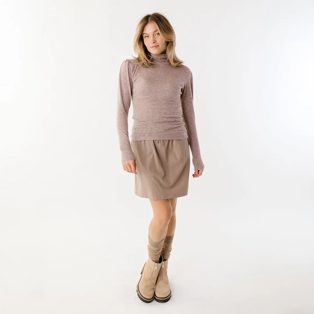 Tatum Turtleneck, Pink grey mood