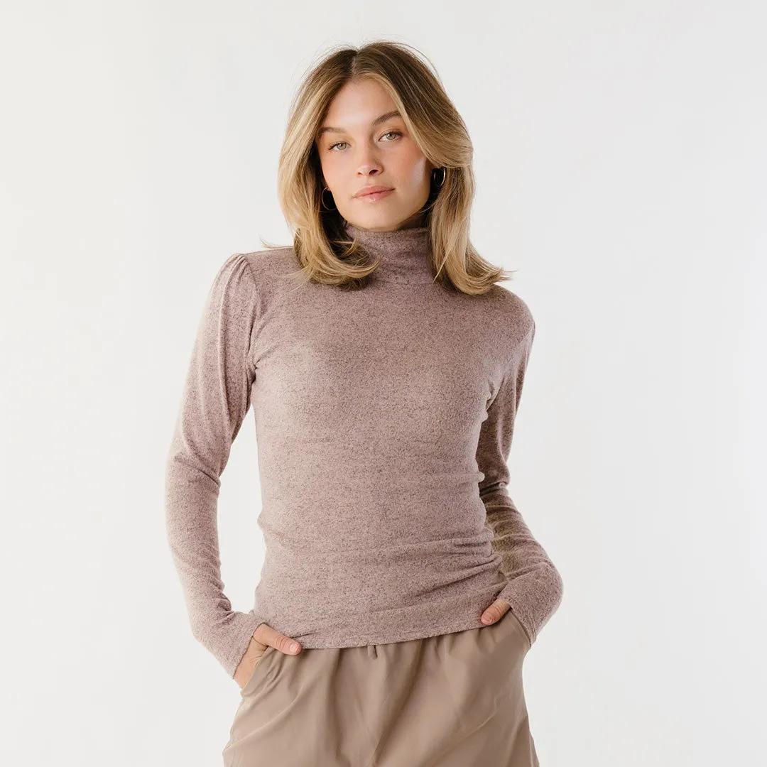 Tatum Turtleneck, Pink grey mood