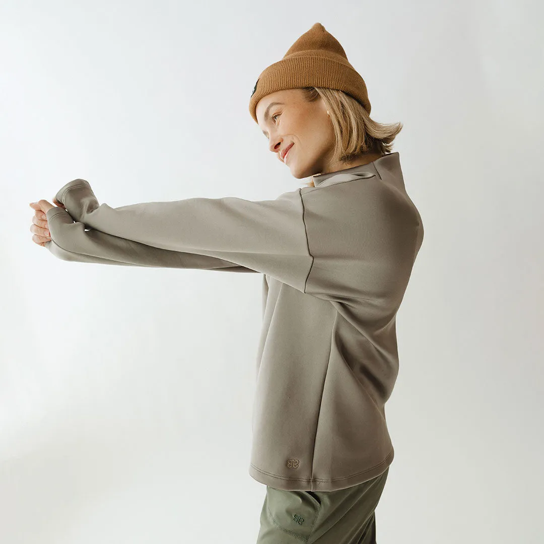 Taupe Cardiff Pullover cozy hug