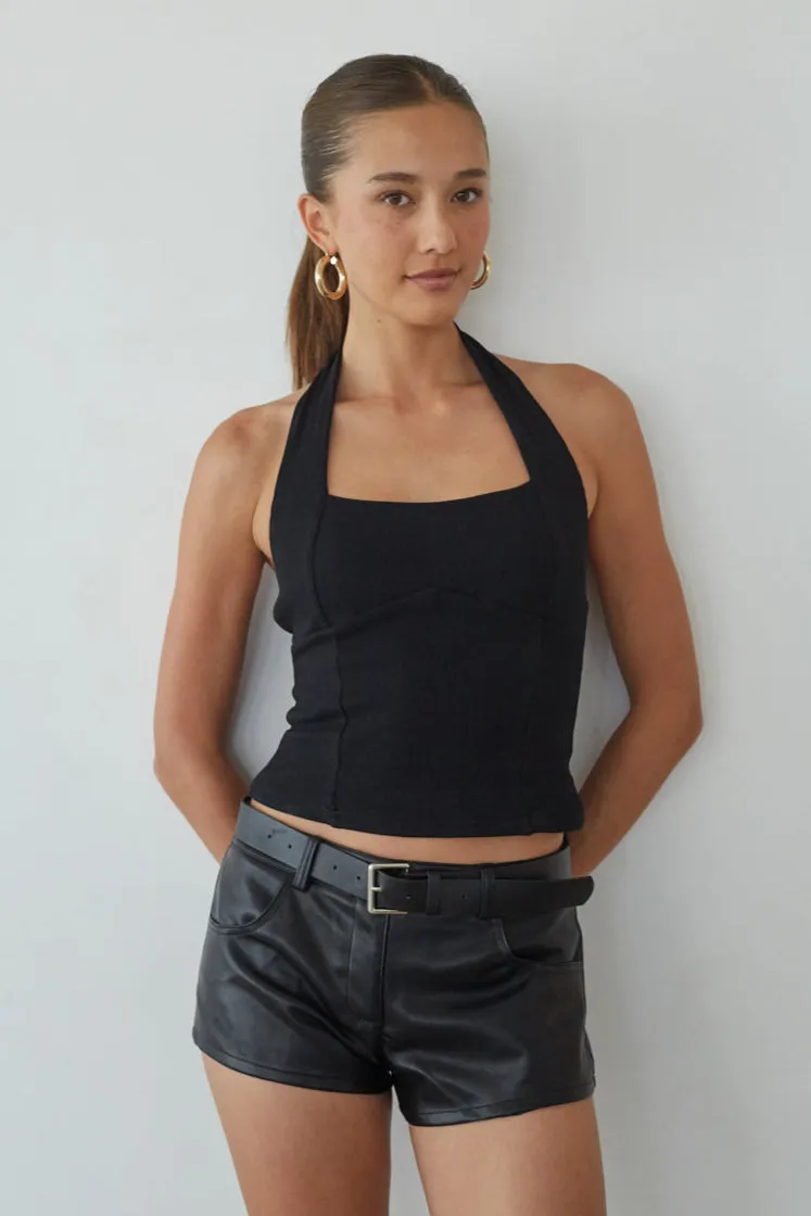 Tavi Ribbed Halter Top light blend