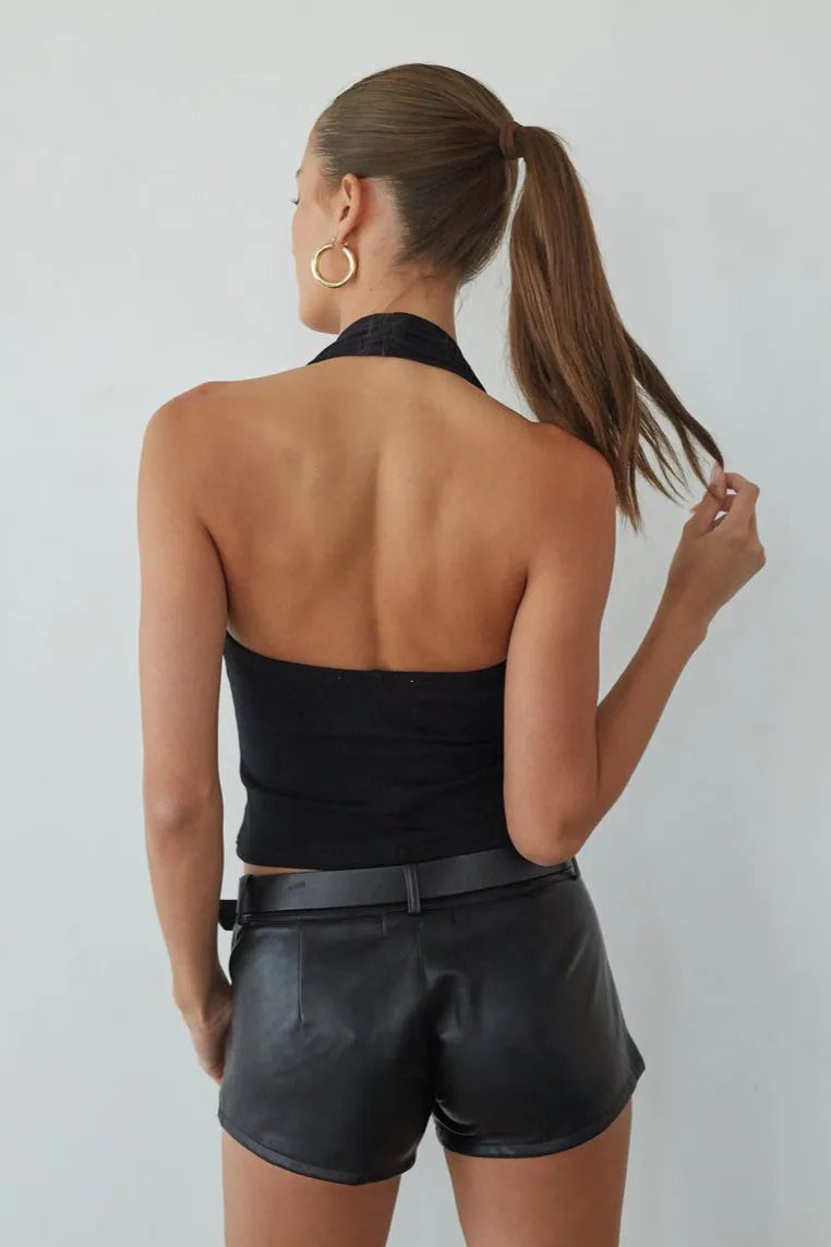 Tavi Ribbed Halter Top light blend