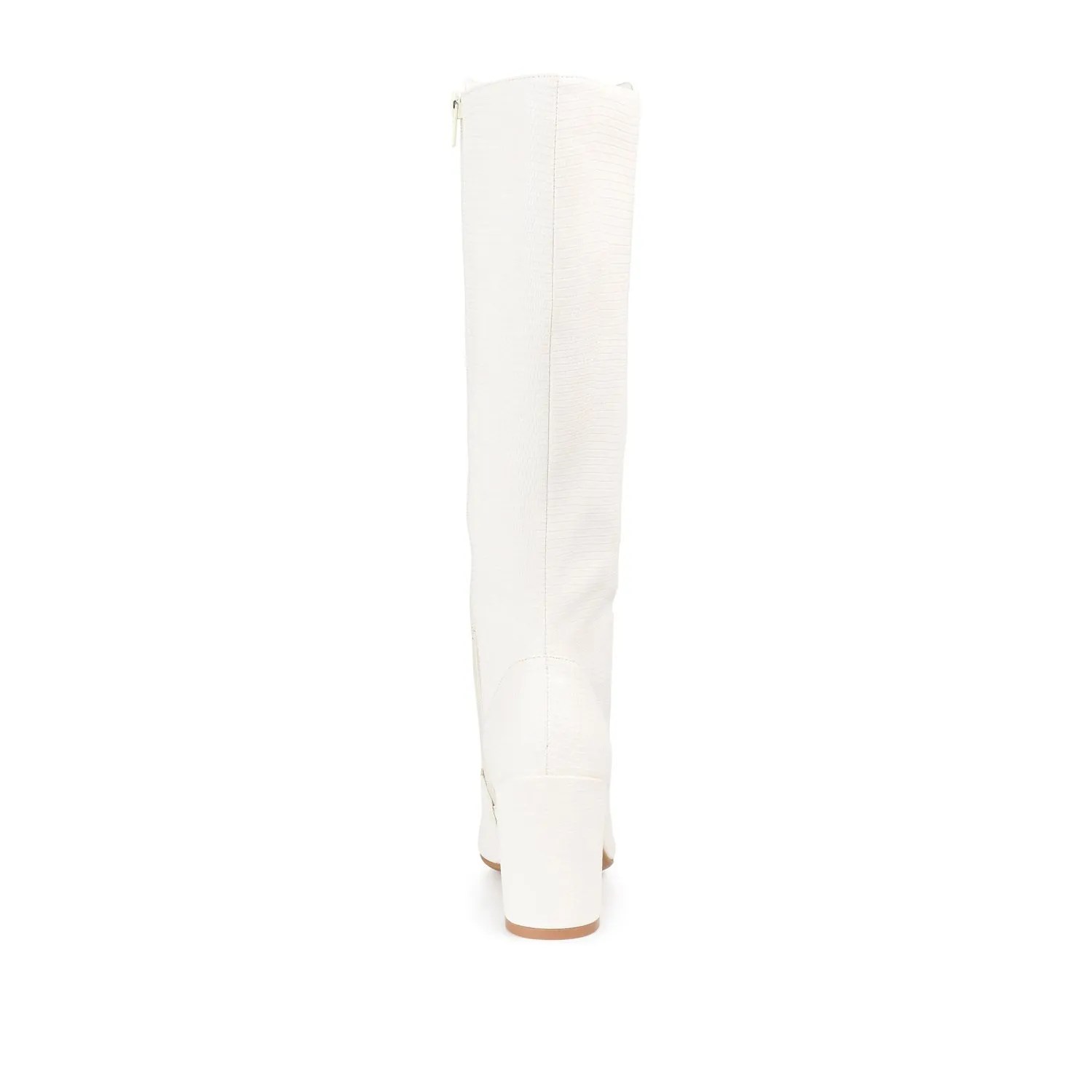 TAVIA KNEE-HIGH BOOTS IN FAUX LEATHER style kick
