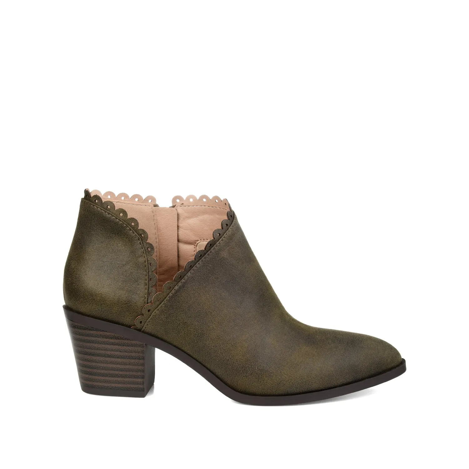 TESSA CUTOUT BOOTIE IN FAUX LEATHER snow proof