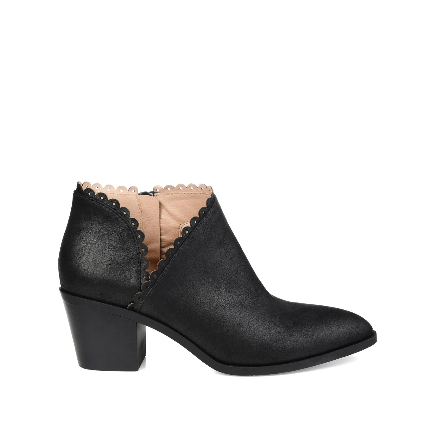 TESSA CUTOUT BOOTIE IN FAUX LEATHER snow proof