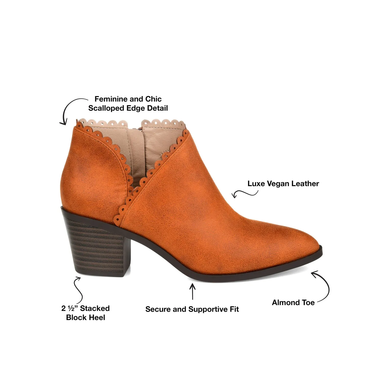 TESSA CUTOUT BOOTIE IN FAUX LEATHER snow proof