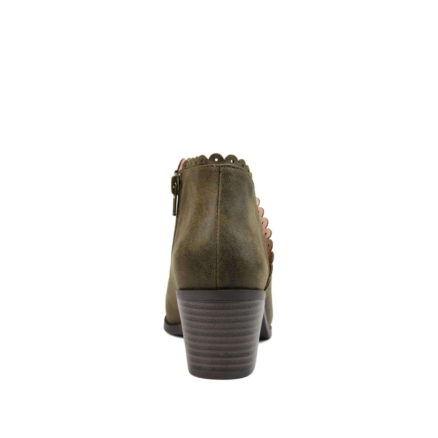 TESSA CUTOUT BOOTIE IN FAUX LEATHER snow proof