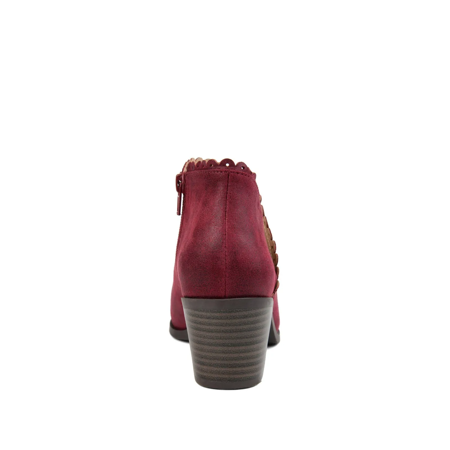 TESSA CUTOUT BOOTIE IN FAUX LEATHER snow proof