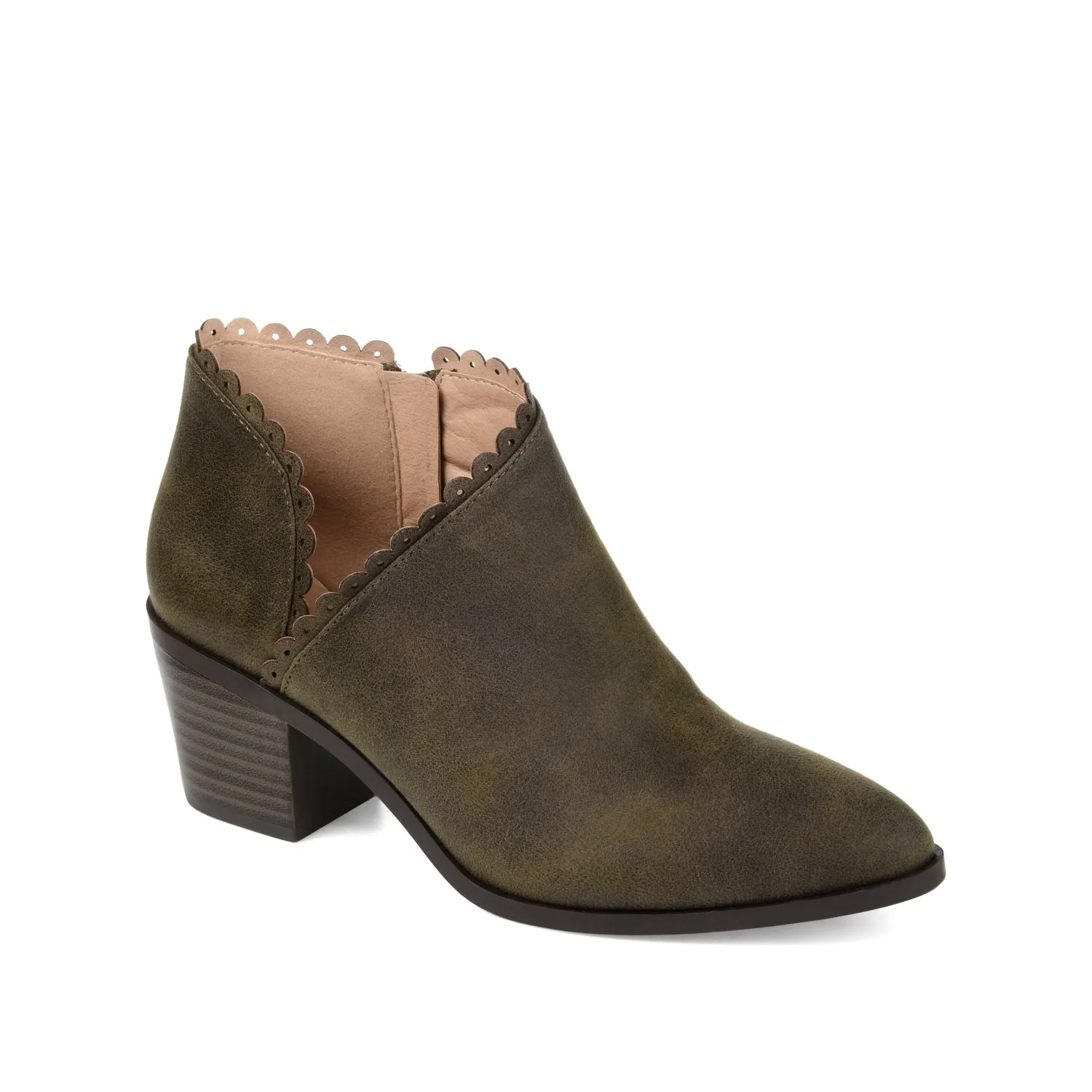 TESSA CUTOUT BOOTIE IN FAUX LEATHER snow proof