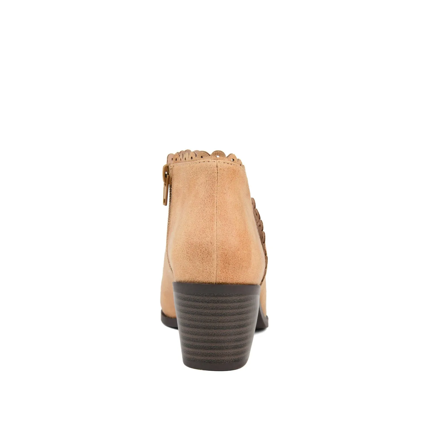 TESSA CUTOUT BOOTIE IN FAUX LEATHER snow proof