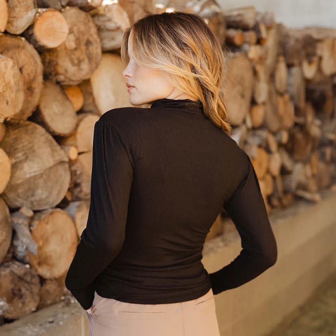 Tessa Long Sleeve, Black urban clean