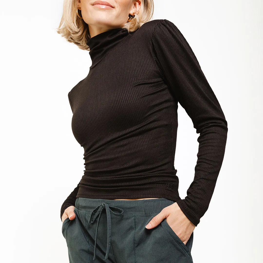 Tessa Long Sleeve, Black urban clean