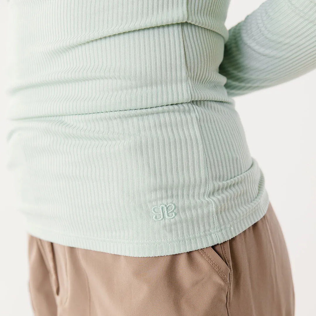 Tessa Long Sleeve, Mint Ice dry cotton