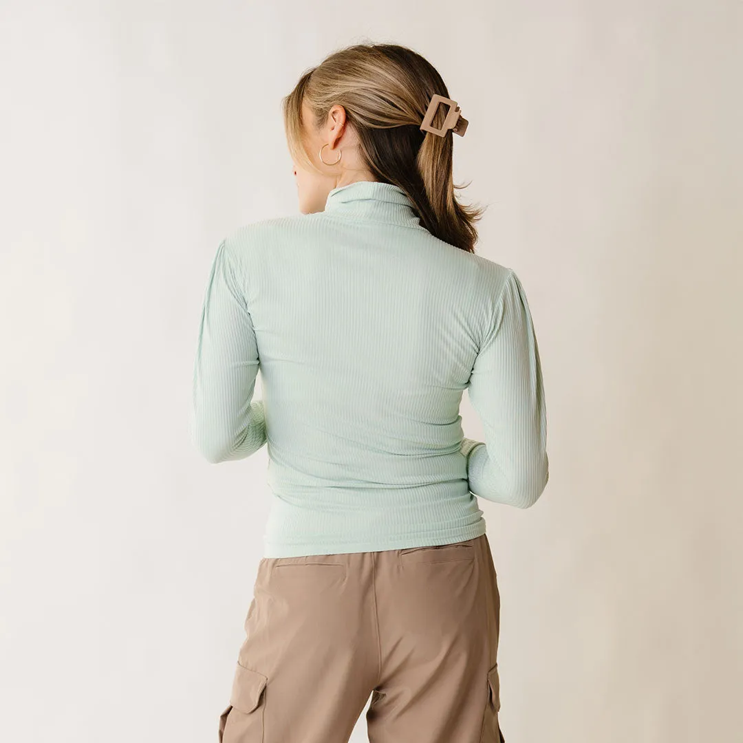 Tessa Long Sleeve, Mint Ice dry cotton