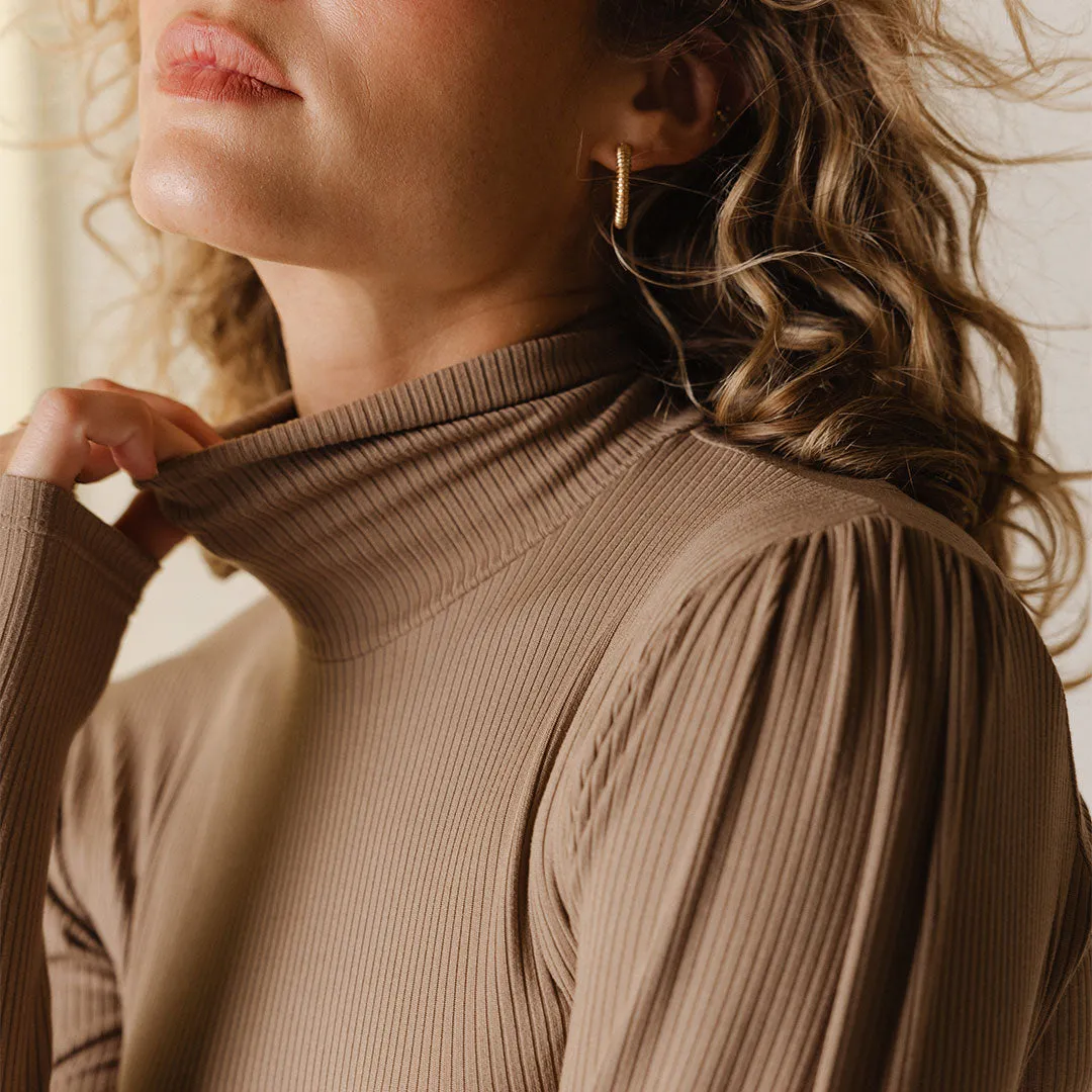 Tessa Long Sleeve, Mushroom Rib sun cover
