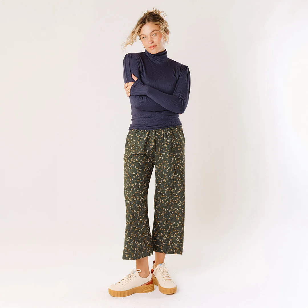 Tessa Long Sleeve, Navy Rib wind soft