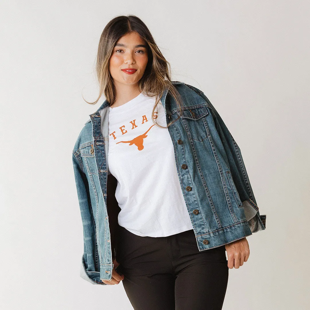 Texas Basic Graphic T-Shirt, White tie dye