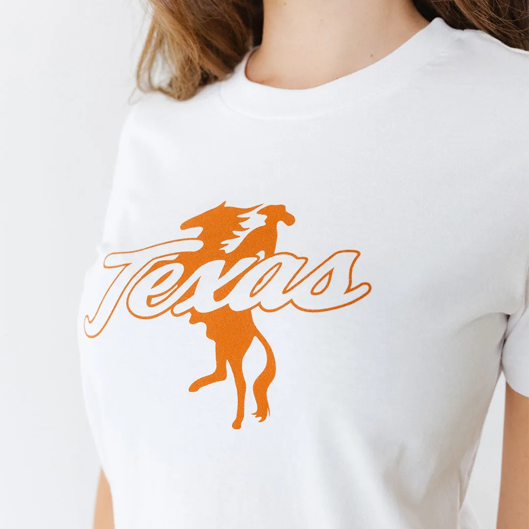Texas Cowboy Graphic T-Shirt, White all cotton