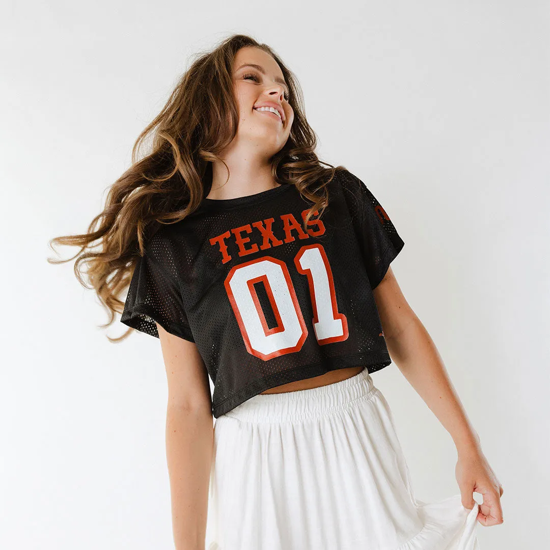 Texas Cropped Jersey, Black clean choice