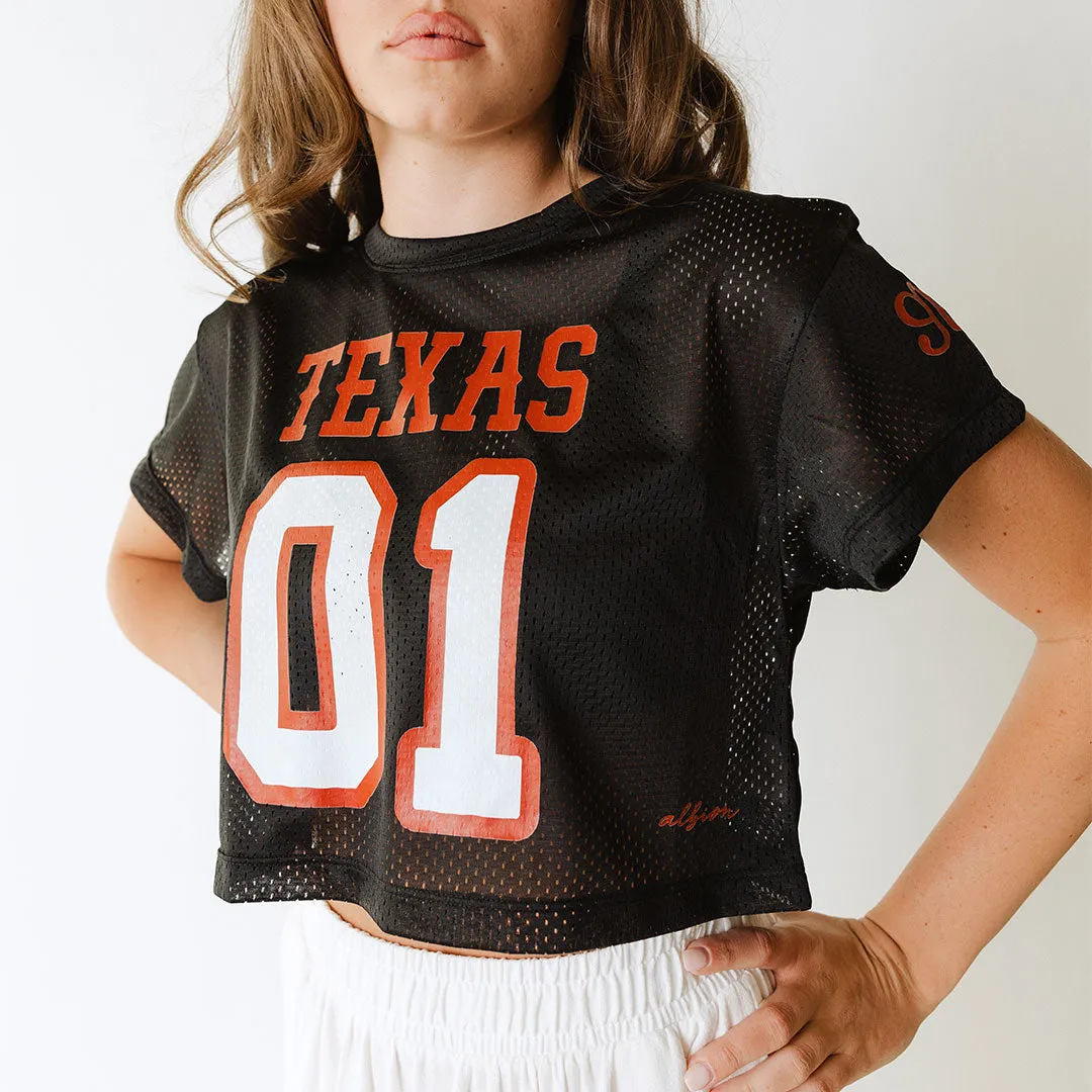 Texas Cropped Jersey, Black clean choice