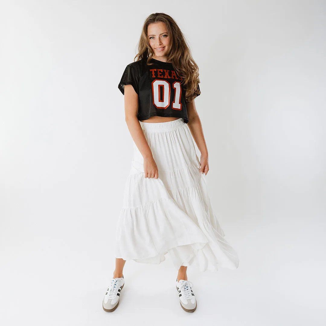 Texas Cropped Jersey, Black clean choice