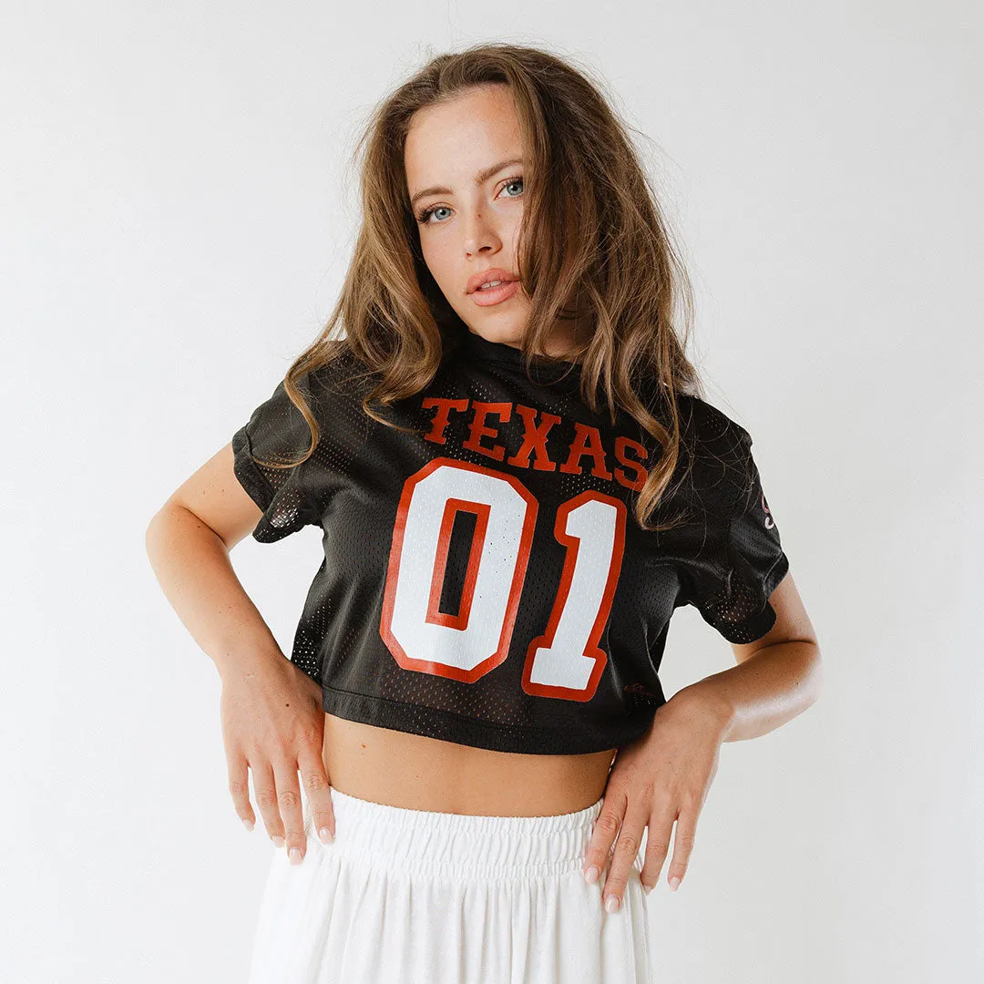 Texas Cropped Jersey, Black clean choice
