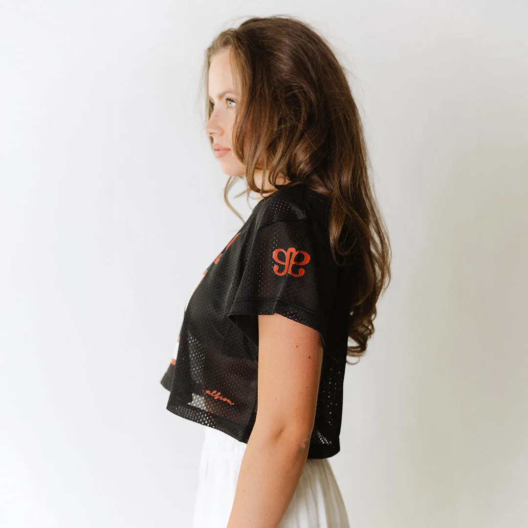Texas Cropped Jersey, Black clean choice