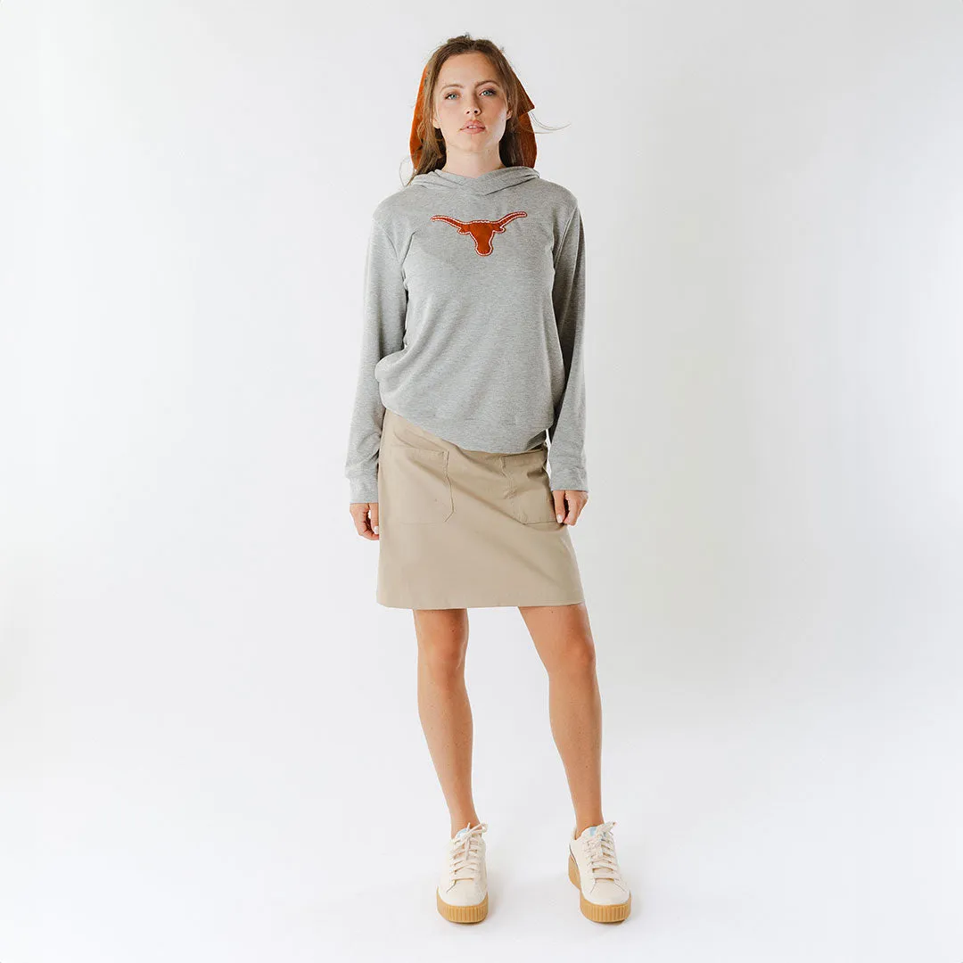 Texas Embroidered City Pullover, Heather Grey quiet tone