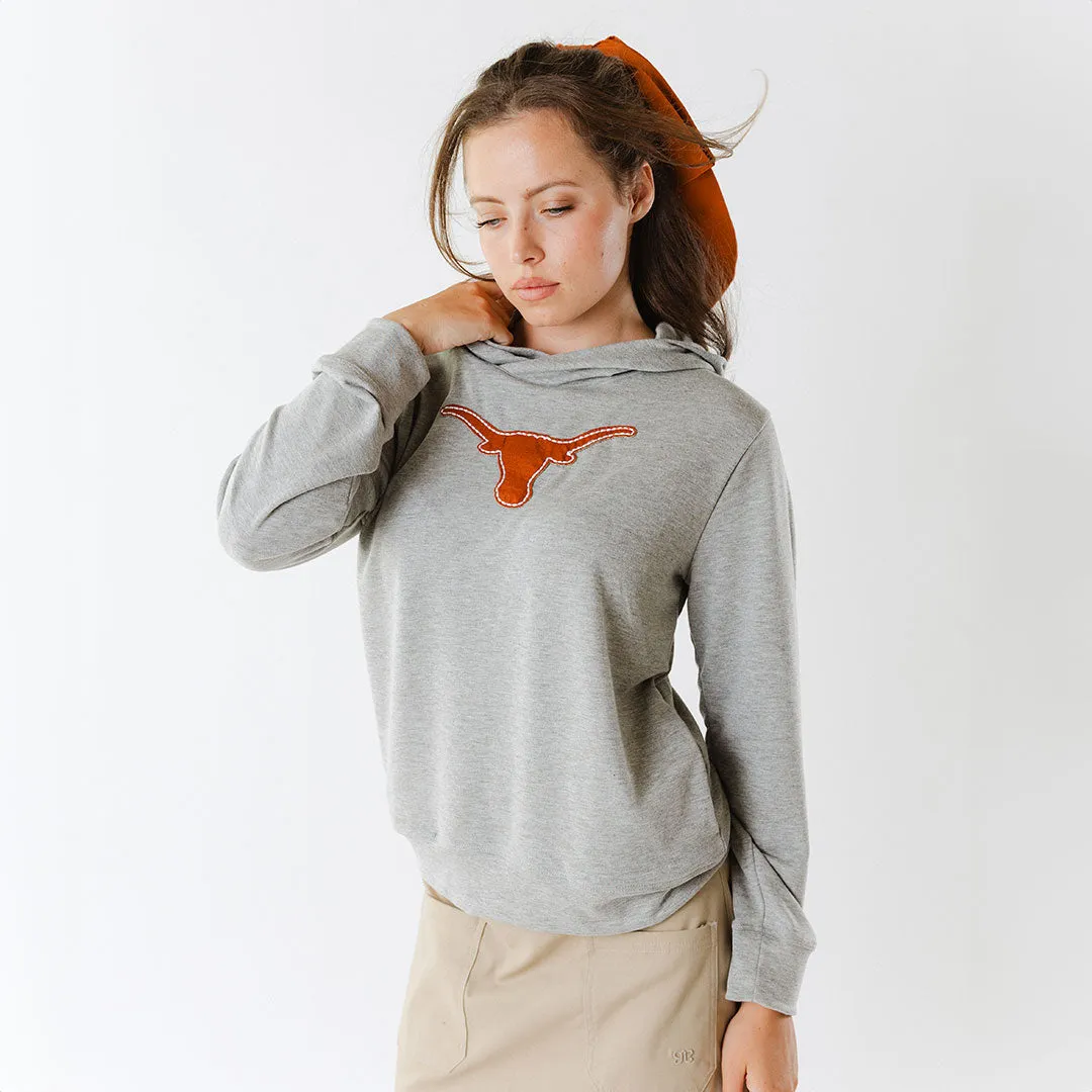 Texas Embroidered City Pullover, Heather Grey quiet tone