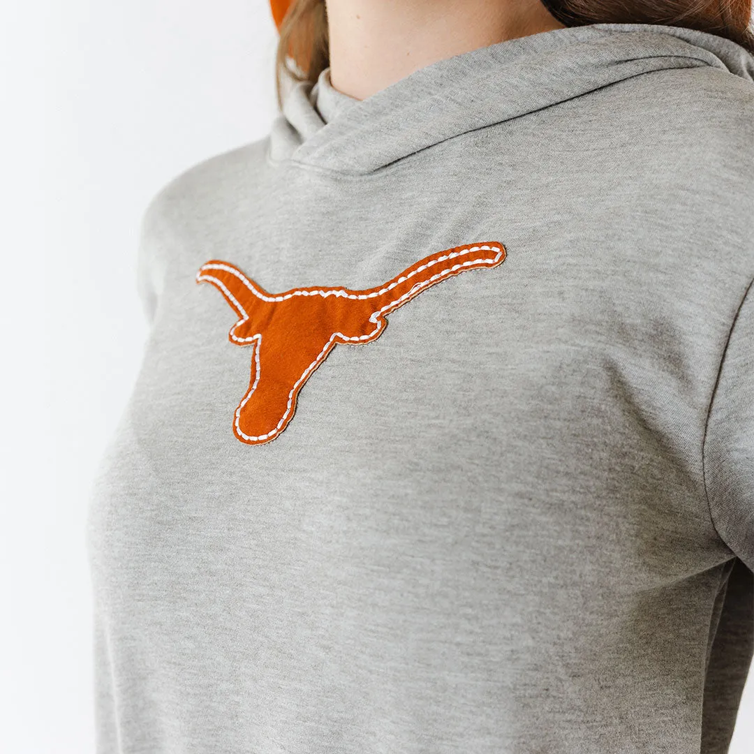 Texas Embroidered City Pullover, Heather Grey quiet tone