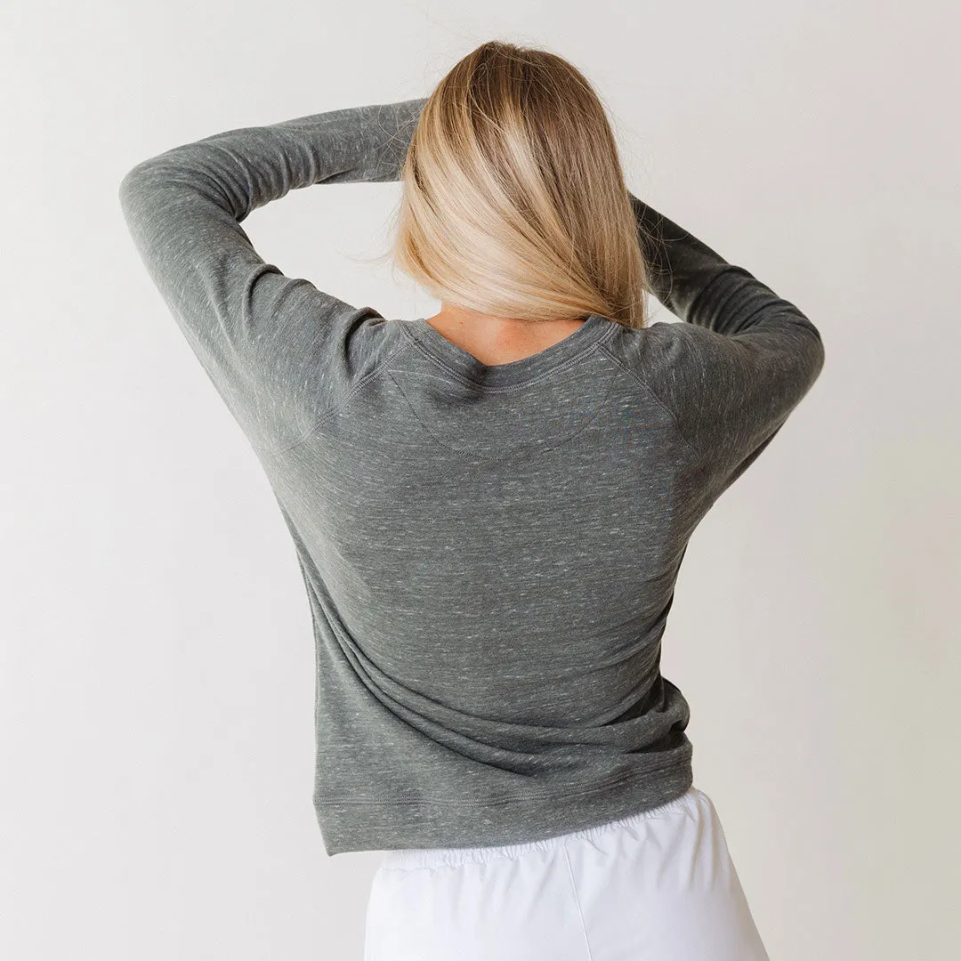 Texas Graphic Campus Crew, Heather Grey earth shade