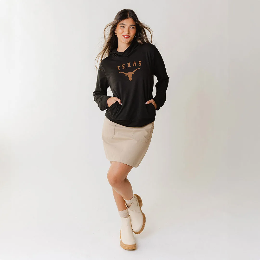 Texas Graphic City Pullover, Black fleece feel