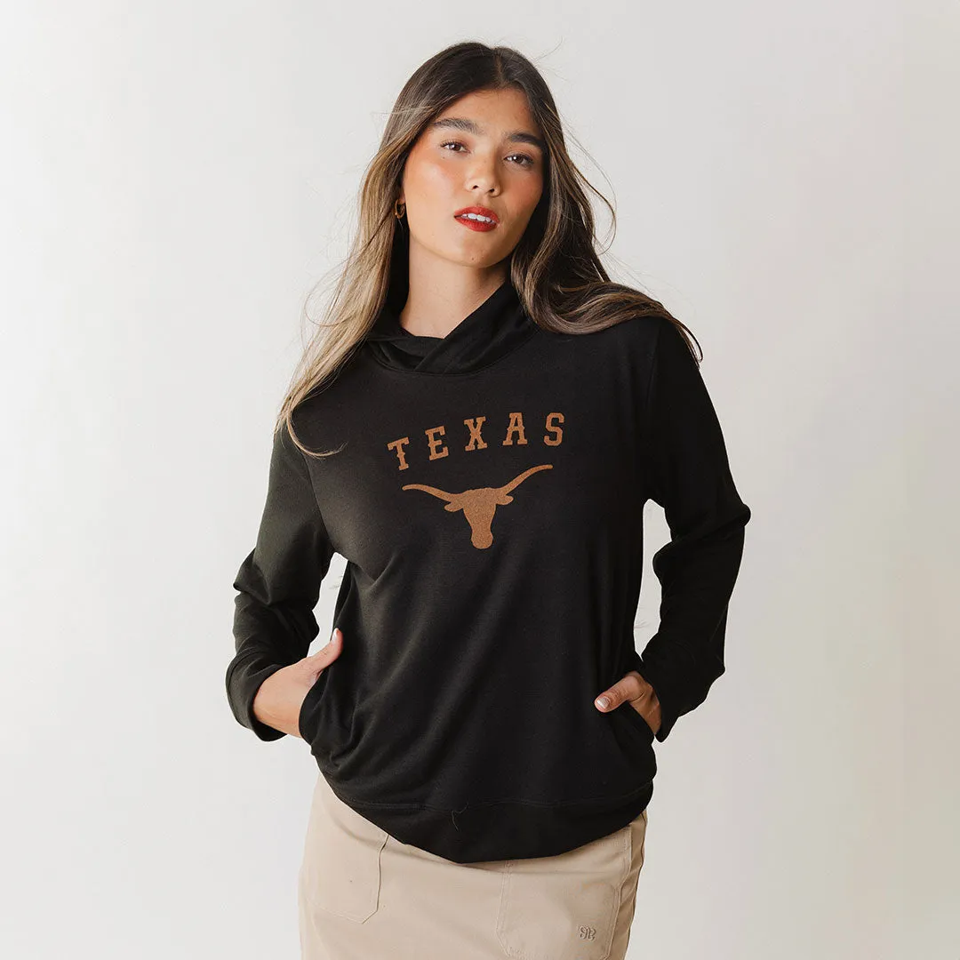 Texas Graphic City Pullover, Black fleece feel