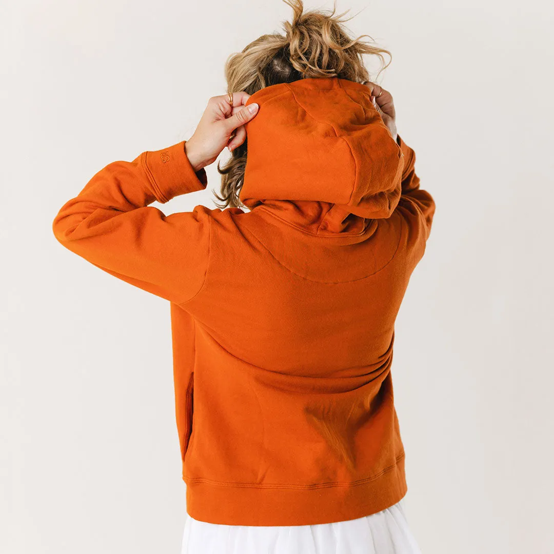 Texas Relaxed Hoodie, Burnt Orange laid back