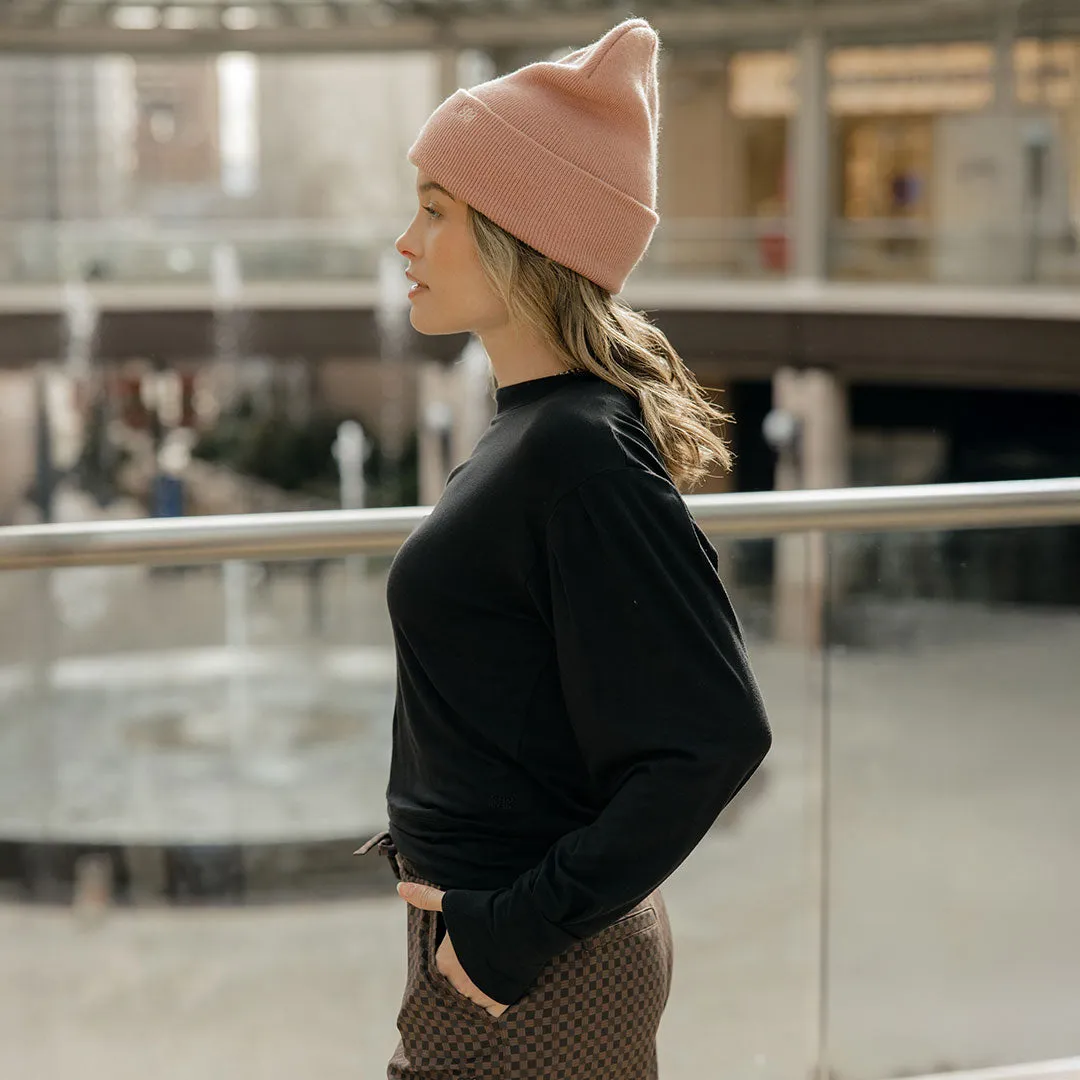 The Coco Long Sleeve, Bamboo Black warm mesh