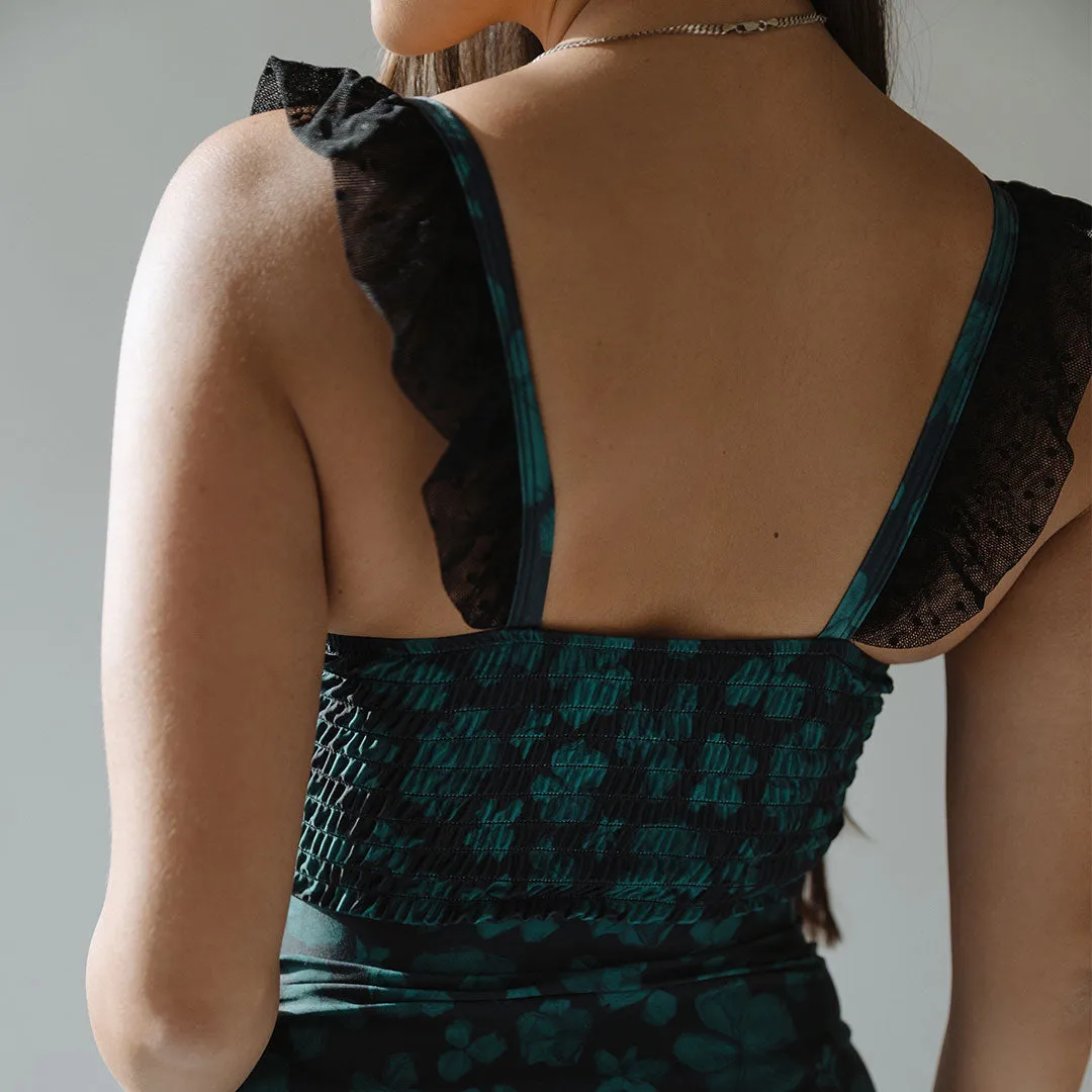 The Lady One-Piece, Sea Petal bold look