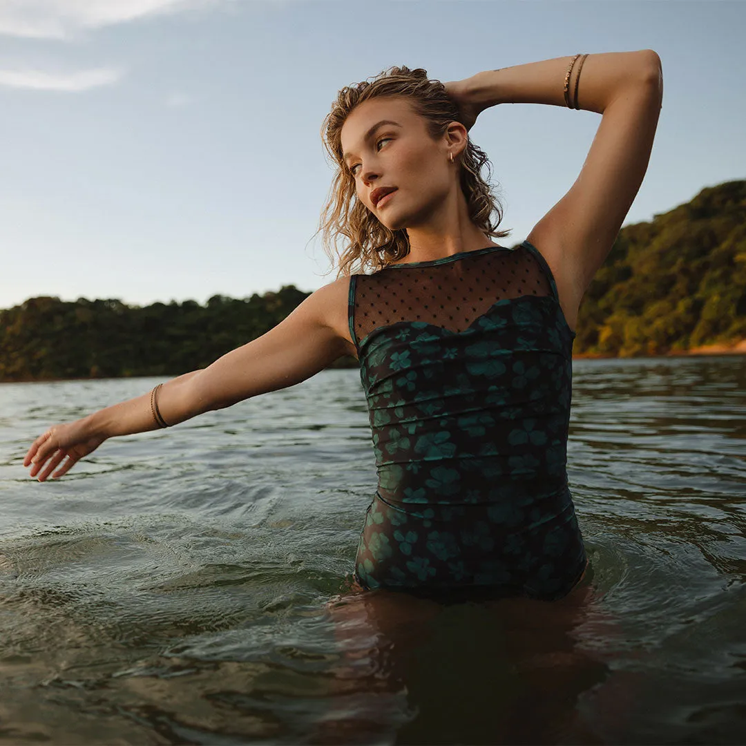 The Maria One-Piece, Sea Petal ready dip