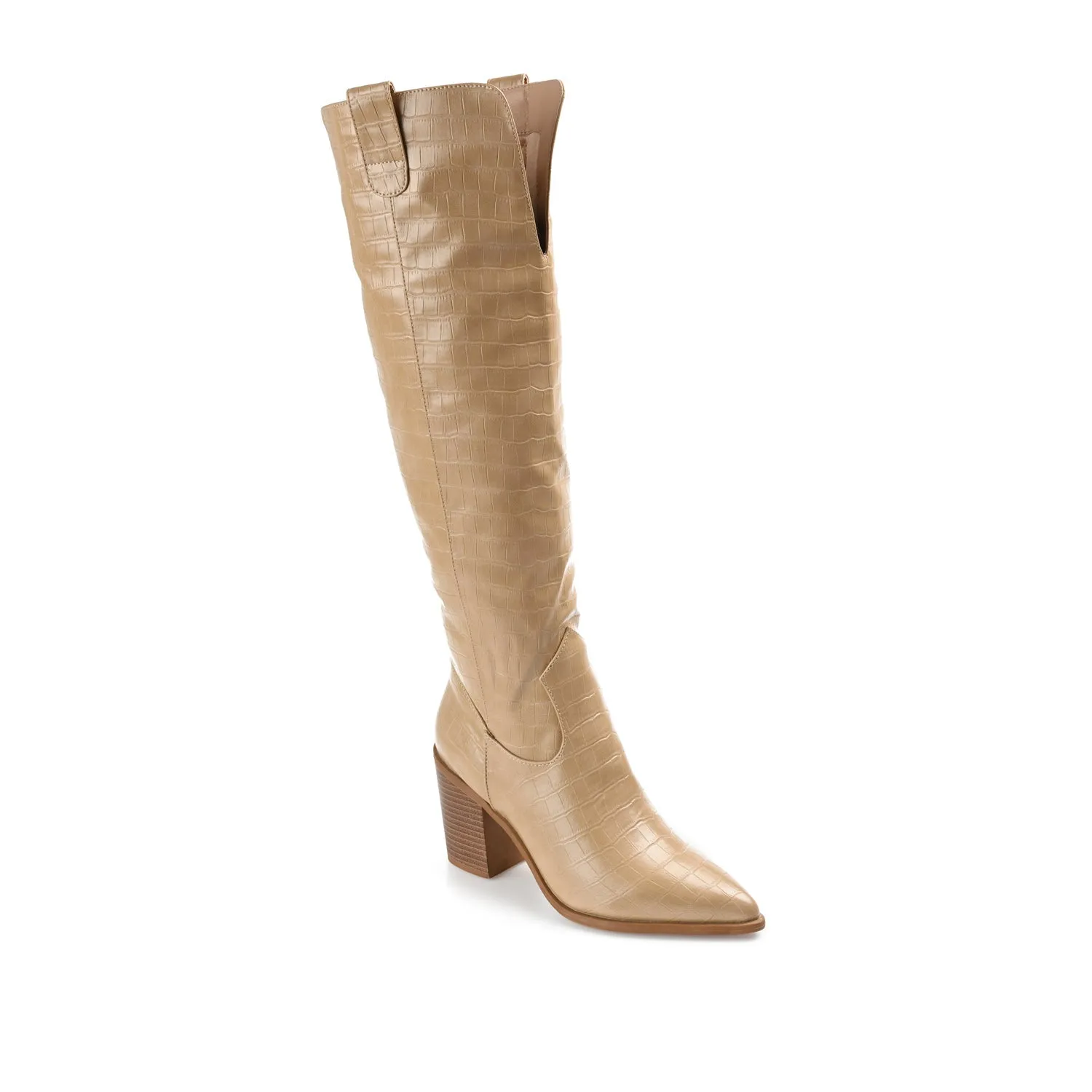 THERESE COWGIRL BOOTS IN CROCO suede touch