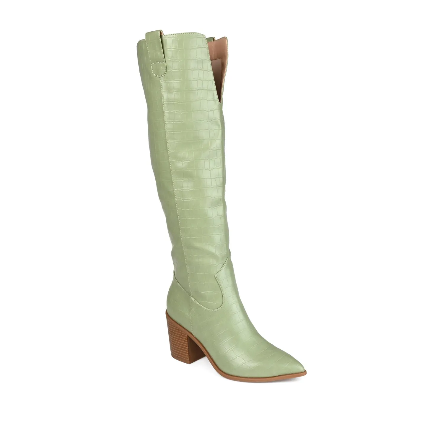 THERESE COWGIRL BOOTS IN CROCO suede touch
